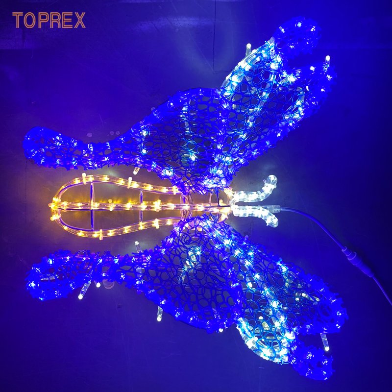 Toprex Stunning 3D 50cm Blue Acrylic Butterfly Sculptures for Decorative Displays Lighting
