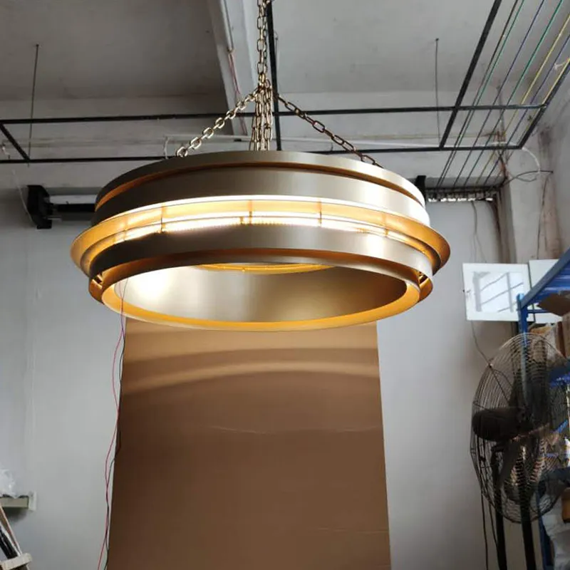 Custom High-End Household Stainless Steel Decorative Chandelier Hotel Project Indoor Lighting