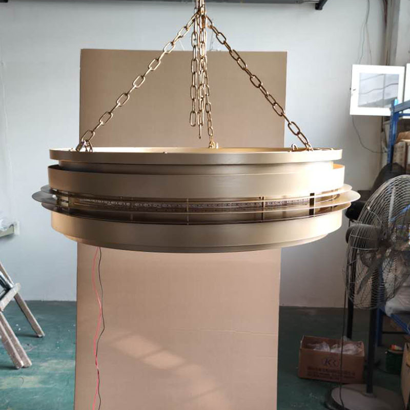 Custom High-End Household Stainless Steel Decorative Chandelier Hotel Project Indoor Lighting