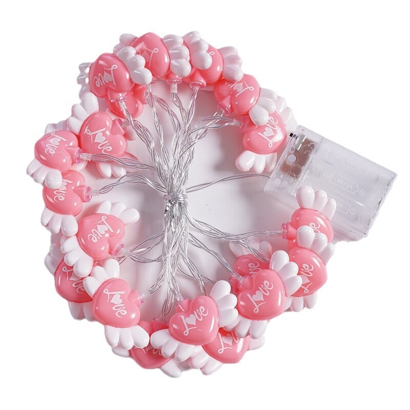 Unique Features LED Lovely Heart Shape Decorative Ambient String Light for Girl