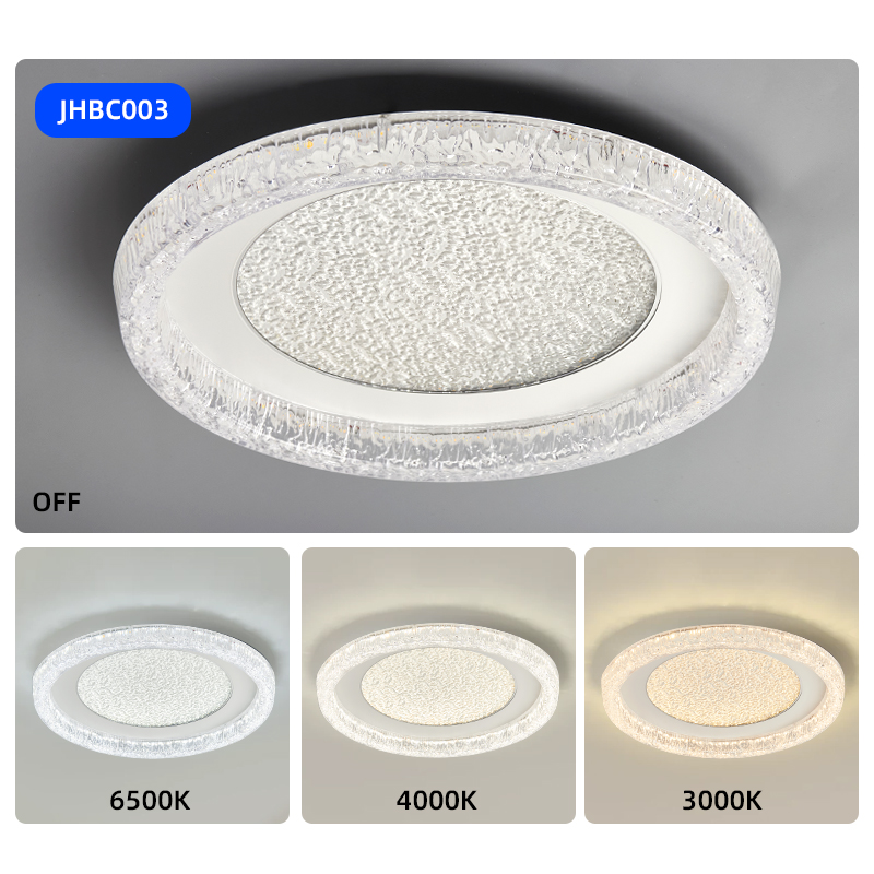 Indoor Modern LED Ring Ceiling Lamp Acrylic Metal High Brightness AC Powered for Living Room Bedroom Decorative Home Lighting