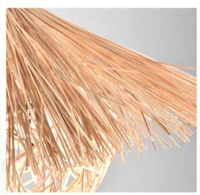 Straw Hat Southeast Asian Style Decorative Rattan Lights Lamps Lightings Wedding Restaurant