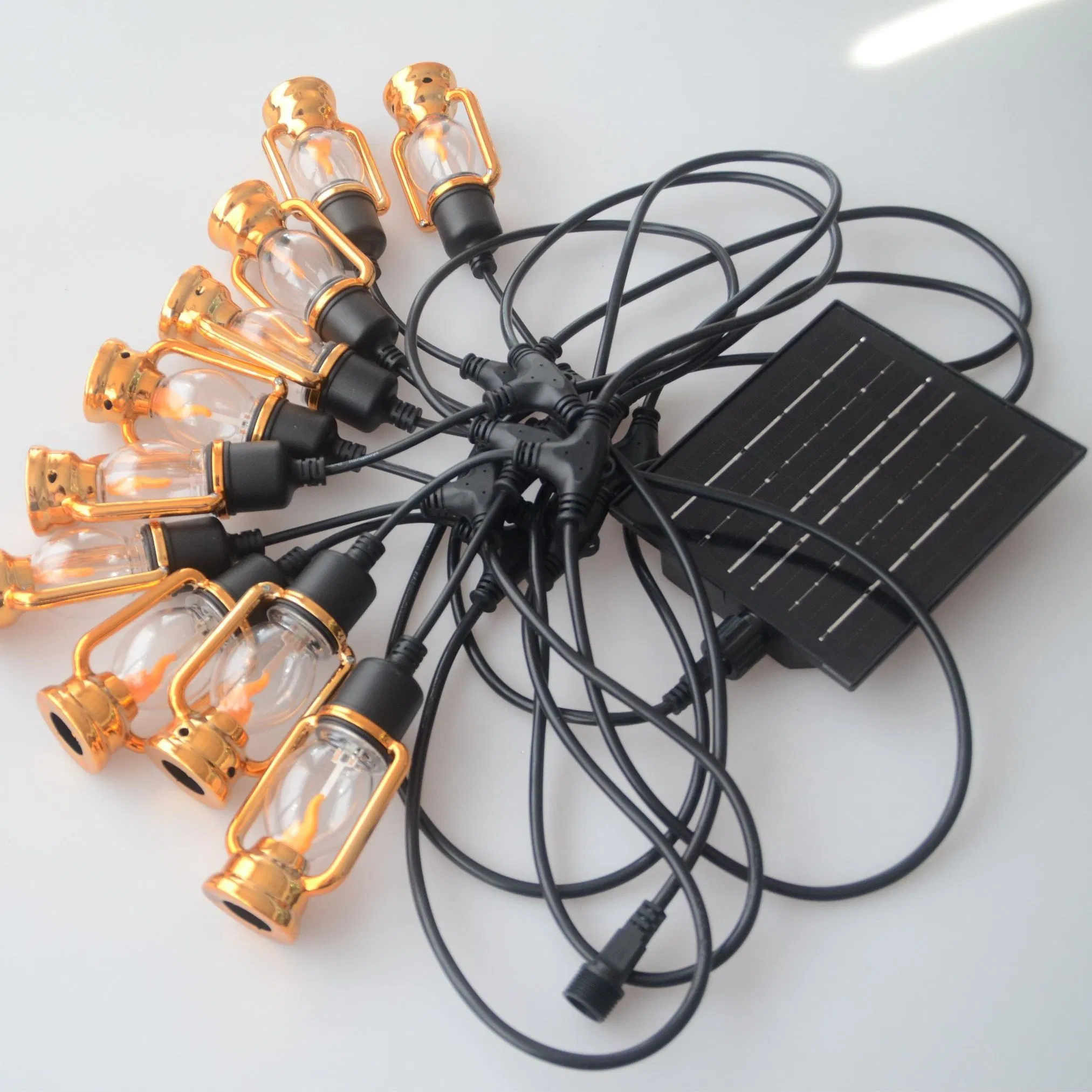 Solar Flame String Lantern Festival Celebration Decorative Lighting