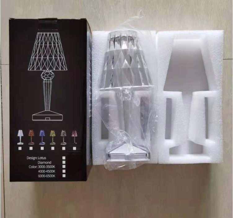 Wholesale Nordic Modern Design Luxury Hotel Bed Side Office Bedroom Acrylic LED Rechargeable LED USB Light Battery Table Lamps Home Decor Decorative Lighting