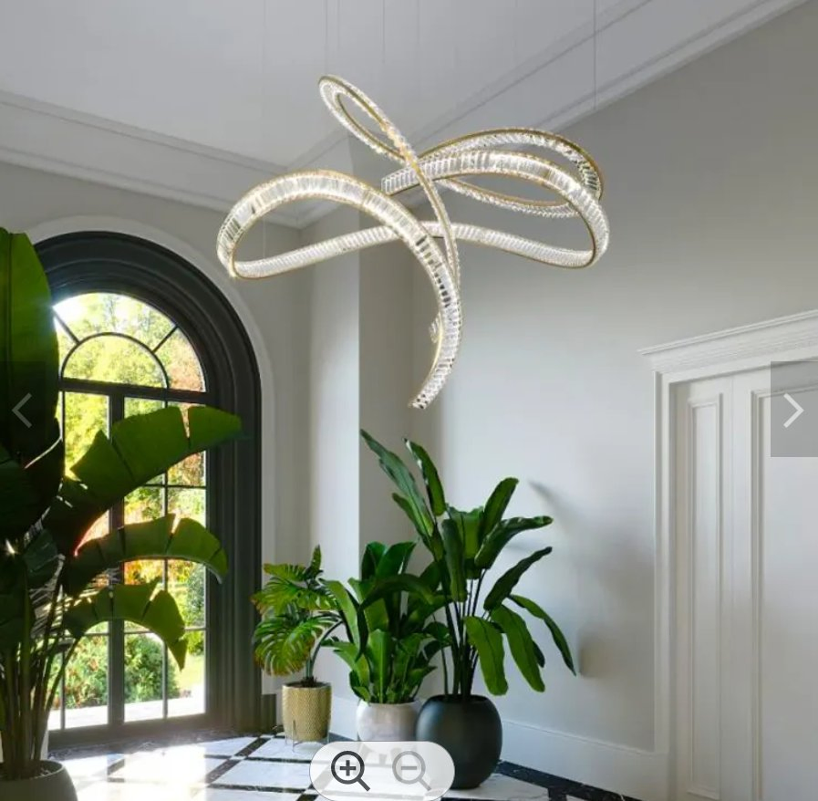 Decorative Indoor Gold Hotel Dining Room Banquet Hall Large Modern LED Chandeliers Lamp Light Lighting Jt