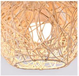 Straw Hat Southeast Asian Style Decorative Rattan Lights Lamps Lightings Wedding Restaurant