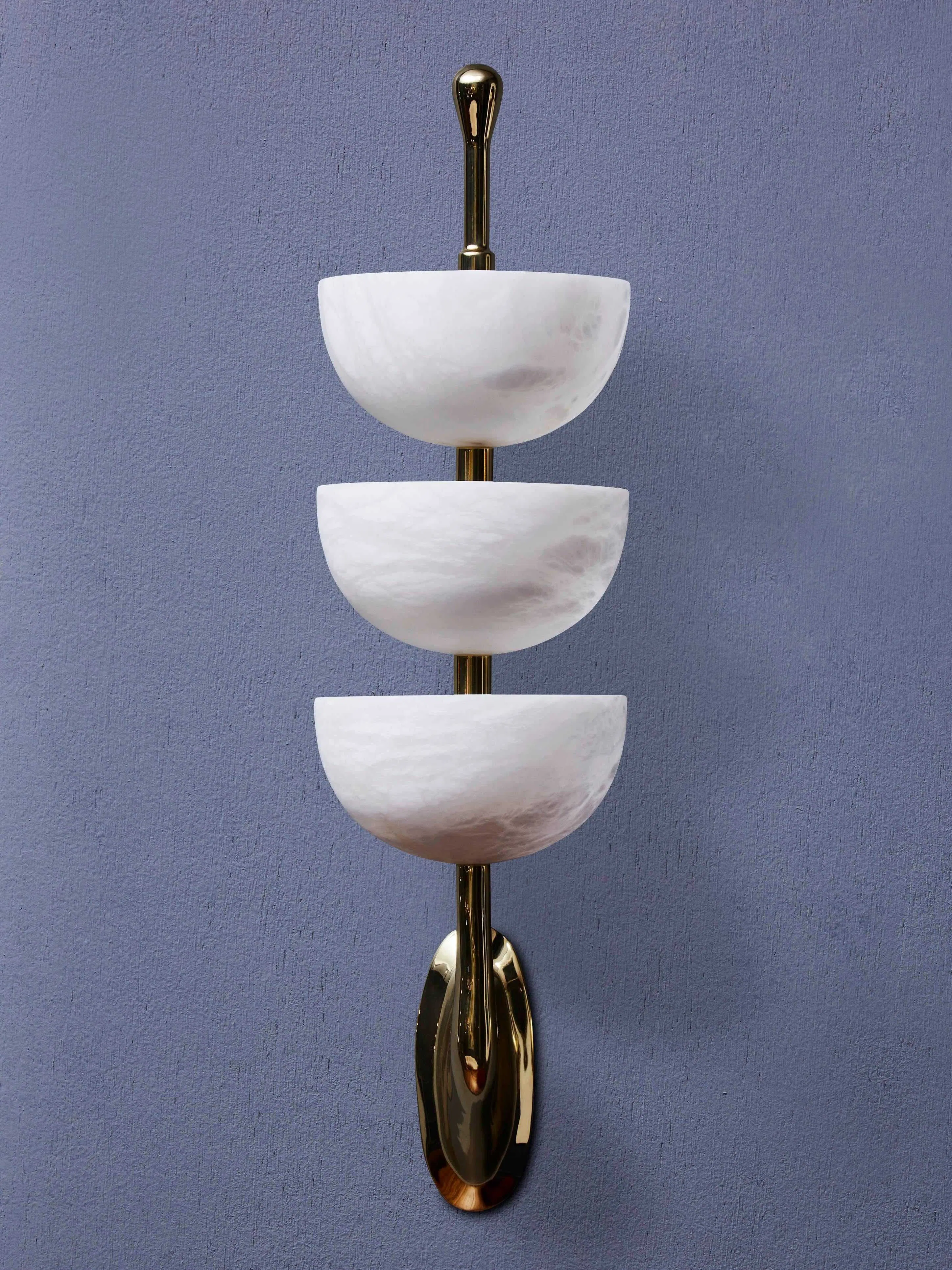 Modern Natural Alabaster Bowl-Shaped Wall Lamp Light Luxury Design Bedroom Living Room Dressing Table Decorative Lighting
