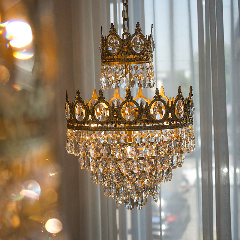 Modern Indoor Dinner Table Center Decorative Light Crystal Chandelier Villa Hotel Restaurant House Use Chandelier Lighting