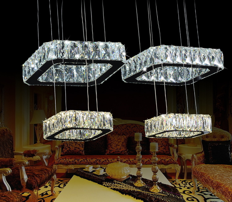 Crystal Modern LED Restaurant House Decorative Pendant Lights Aluminum Pendant Lighting