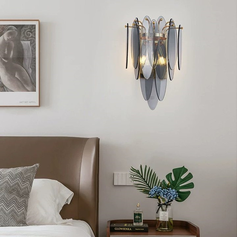 Modern Indoor Wall Lamp Droplet Background LED Light Fixture Living Room Bedroom Restaurant Hotel Villa Home Decorative Lamp