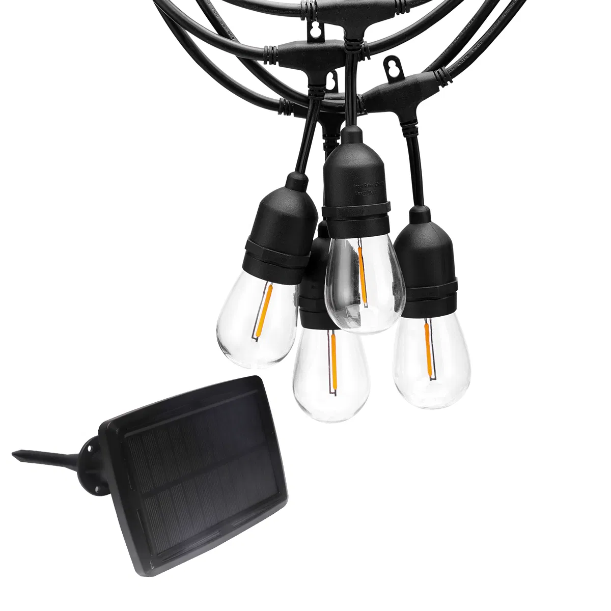 Solar S14 String Lights 14.6m Decorative LED Lighting for Garden Outdoor