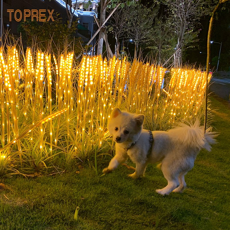 Toprex PVC Soft Wheat Decorative Flowers Wheat Flower Smart Garden Plant Light with Custom Support