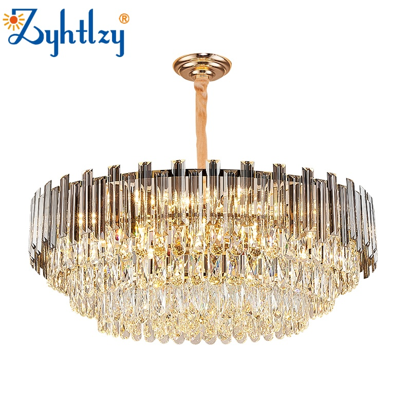 Modern Interior Lighting K9 Crystal Chandelier Luxury LED Pendant Light Decorative Lighting for Living Room Hanging Dining Room (ZY-QS-0059)