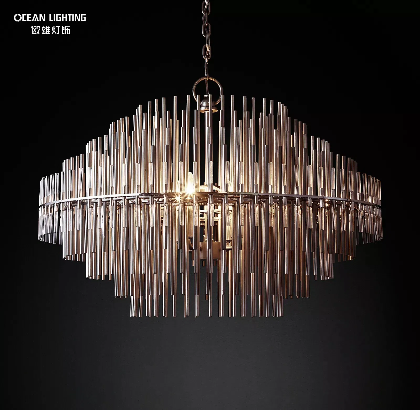 2025 New Arrival Pendant Light Aluminum Linear Modern Home Decorative Chandelier Lighting