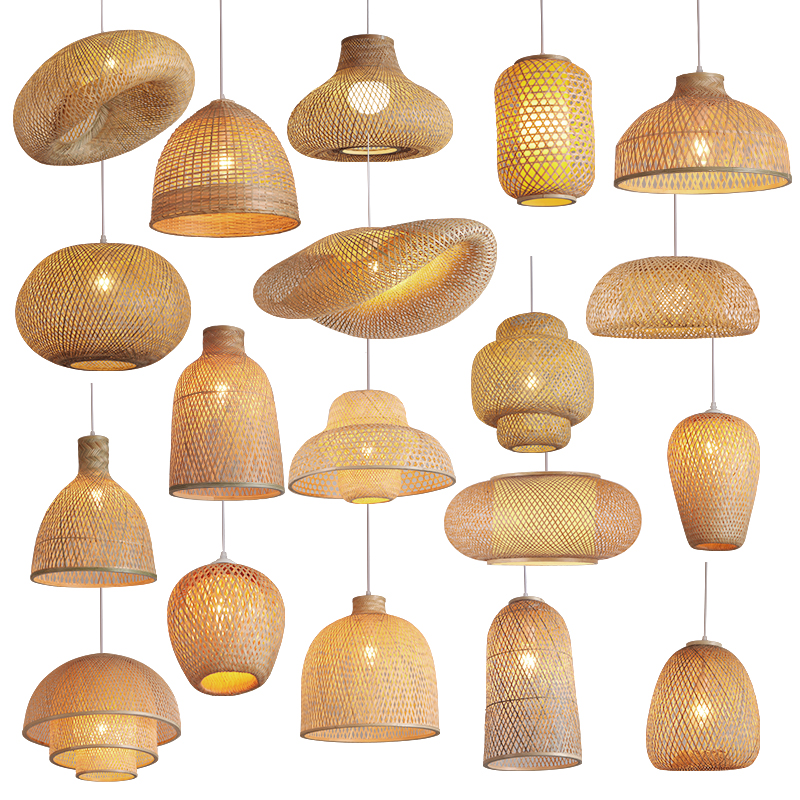 Japanese Wabi-Sabi Style Retro Pendant Light E26 LED Adjustable Height Handmade Simple Creative Hotel Bedroom Living Room Dining