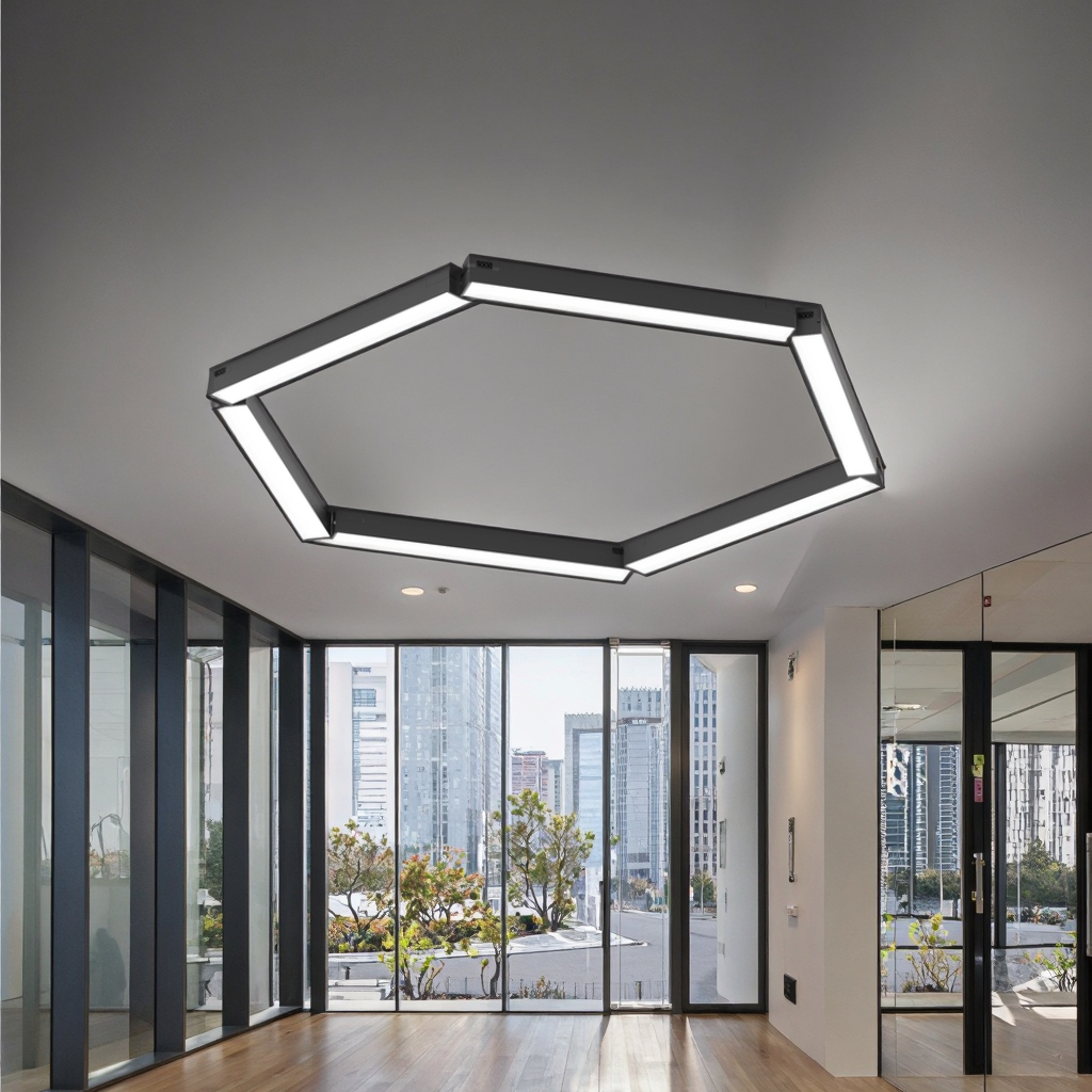 Customized Anti-Glare Commercial Lighting Decorative Supermarket Office Suspended Aluminum Pendant Led Linkable Linear Lights