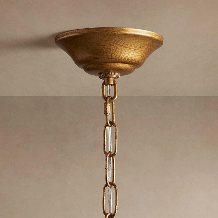 Modern Dandelion Ceramic Chandelier Gold Frame Sputnik LED Pendant Light For Living Room