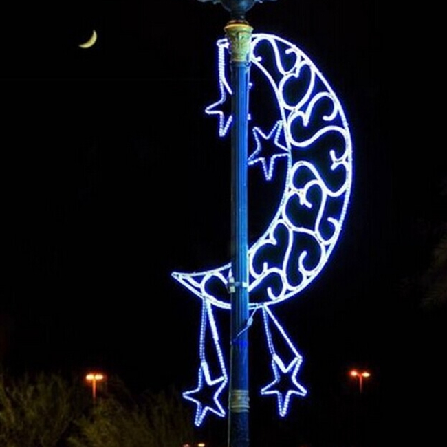 Factory Price LED Ramadan Decoration Star Motif Light Outdoor Eid Decorative Lighting