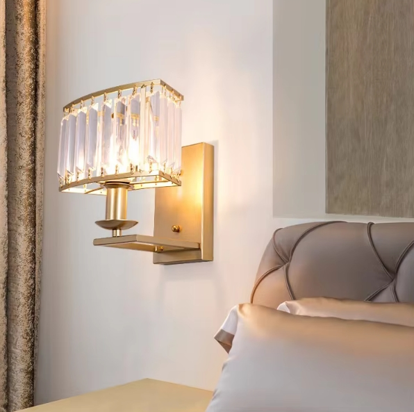 Modern Simple Design Customize Home Decor Indoor Decorative Style LED Crystal Wall Lamp Lighting