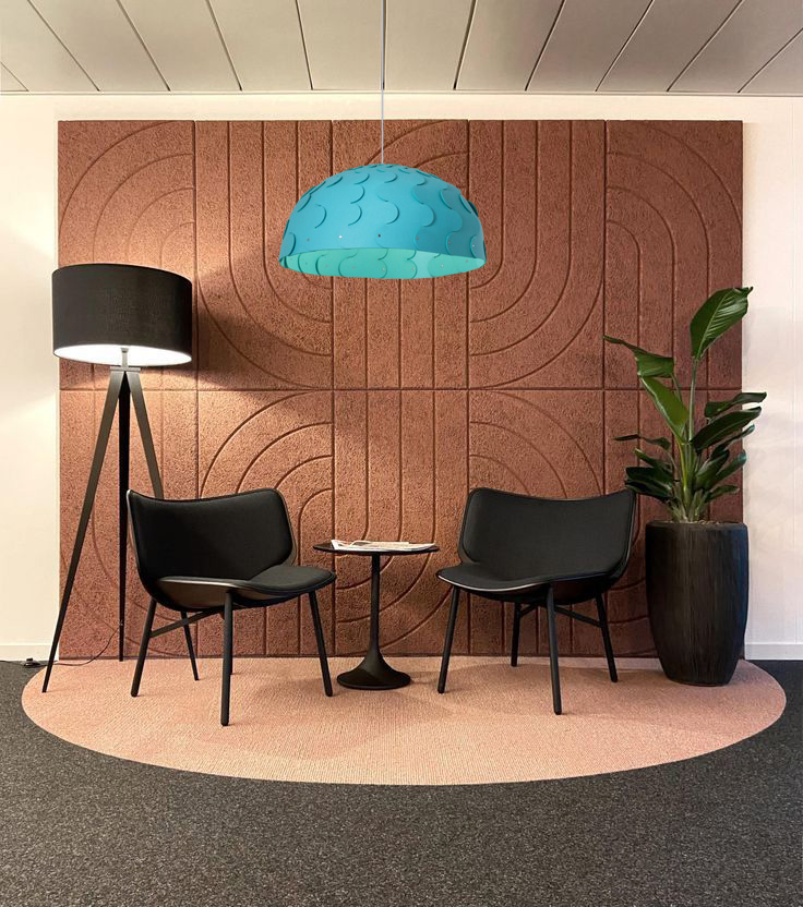Customized Engineering Sound-Absorbing Felt Large Chandelier Fashion Design Living Room Office Restaurant Decorative Lighting