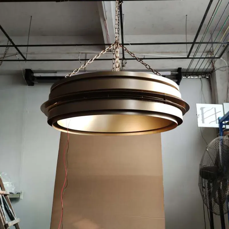 Custom High-End Household Stainless Steel Decorative Chandelier Hotel Project Indoor Lighting