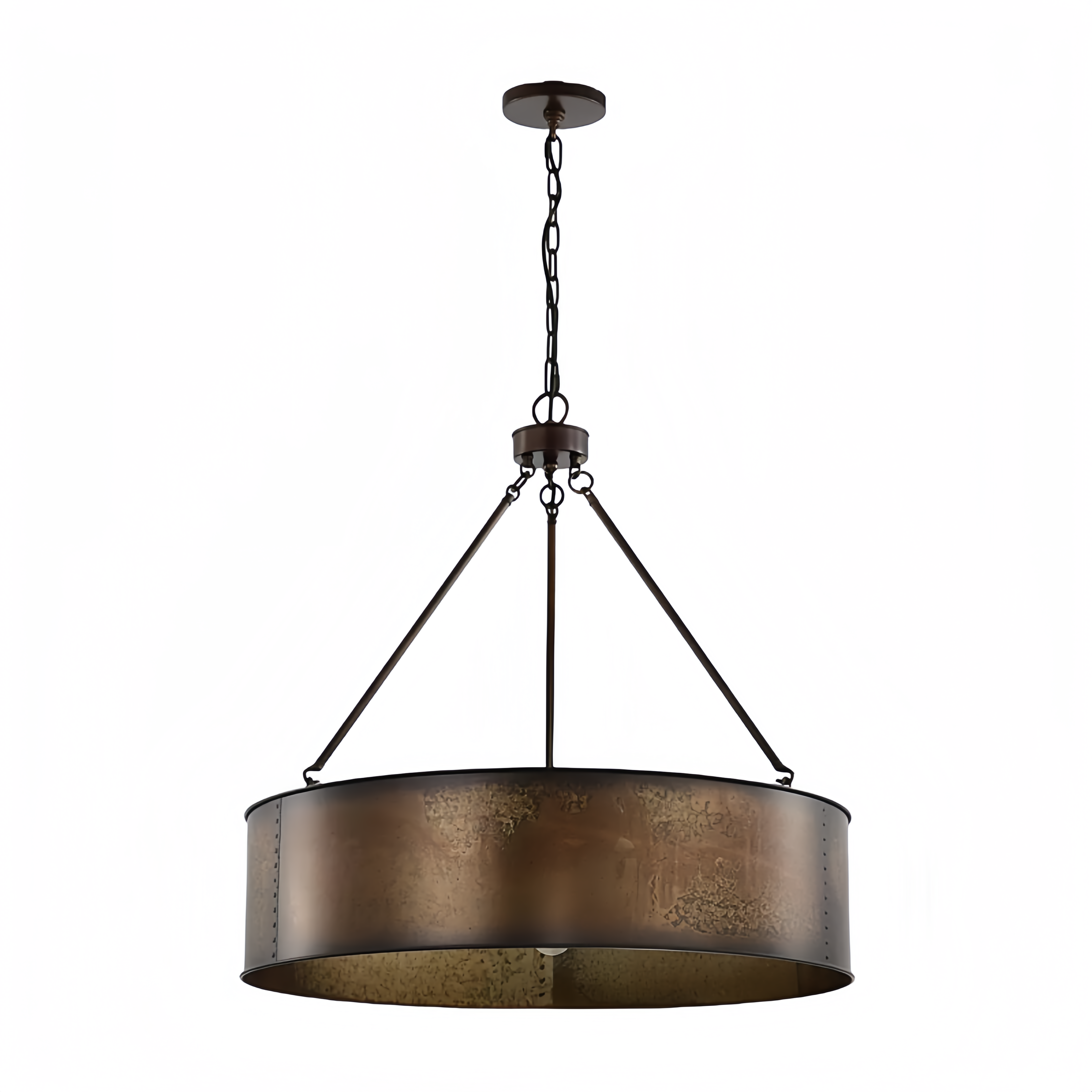 Farmhouse Vintage Pendant Lamp Rusty Metal Shade Industrial Crystal Hotel Corridor Dining Room Hanging Light Rustic Vintage