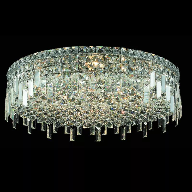 Flush Mount Chandelier Crystal Modern Rectangular Round Crystal Ceiling Lights Decorative Lighting Home Hotel Restaurant Decor Ceiling Lighting