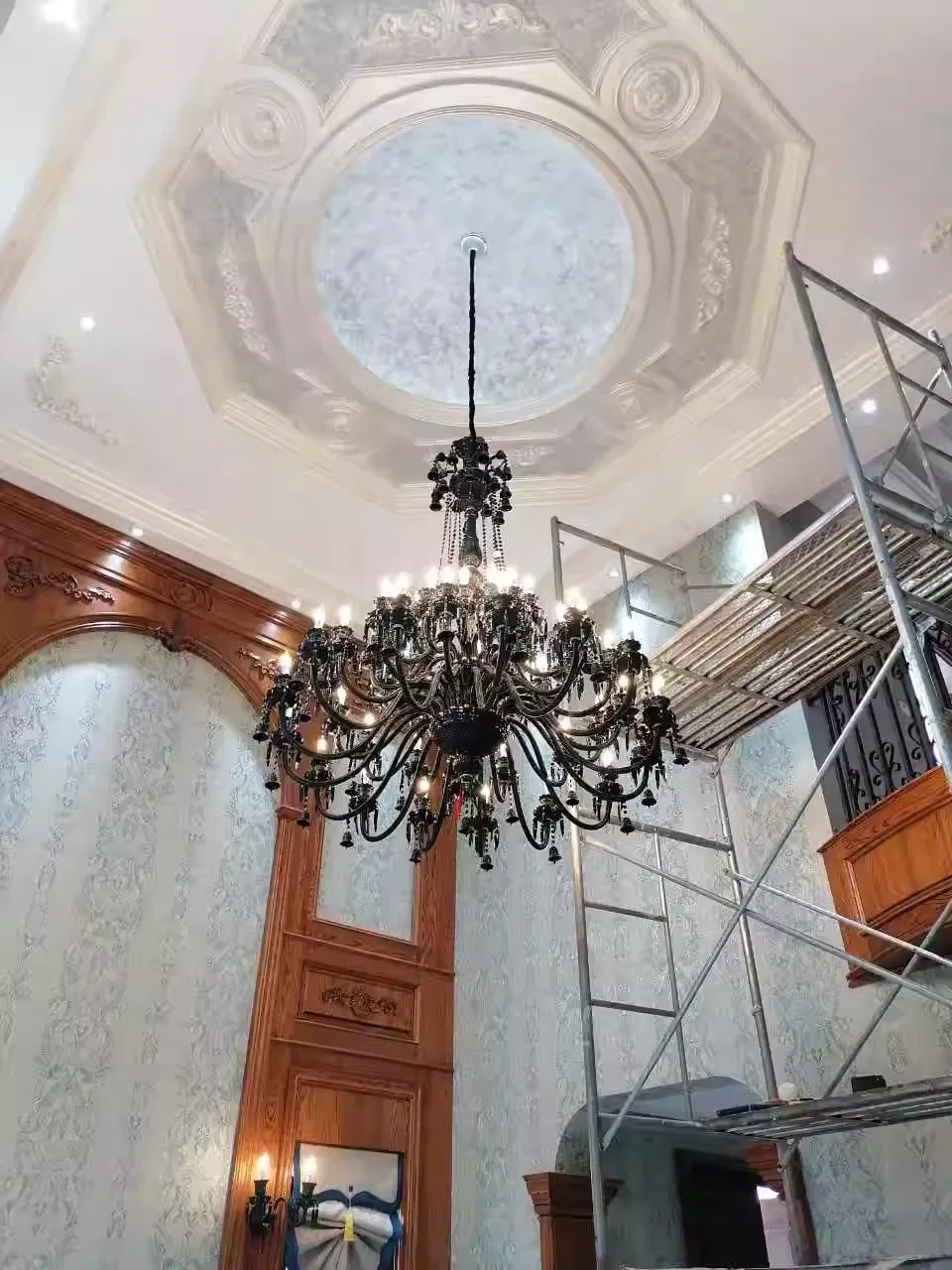 Modern Chandelier Installation