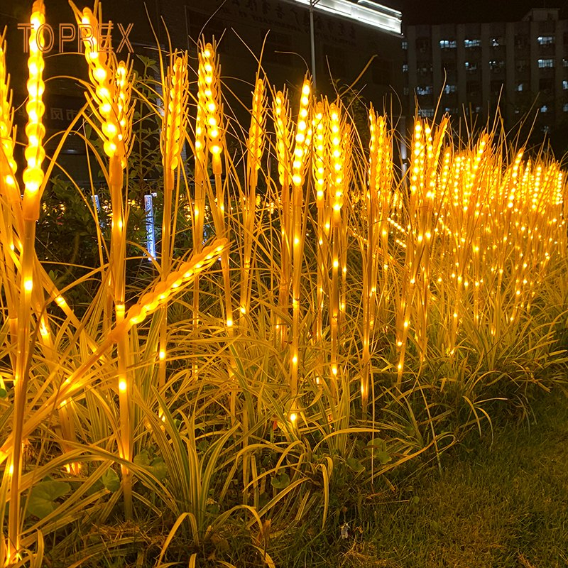 Toprex PVC Soft Wheat Decorative Flowers Wheat Flower Smart Garden Plant Light with Custom Support