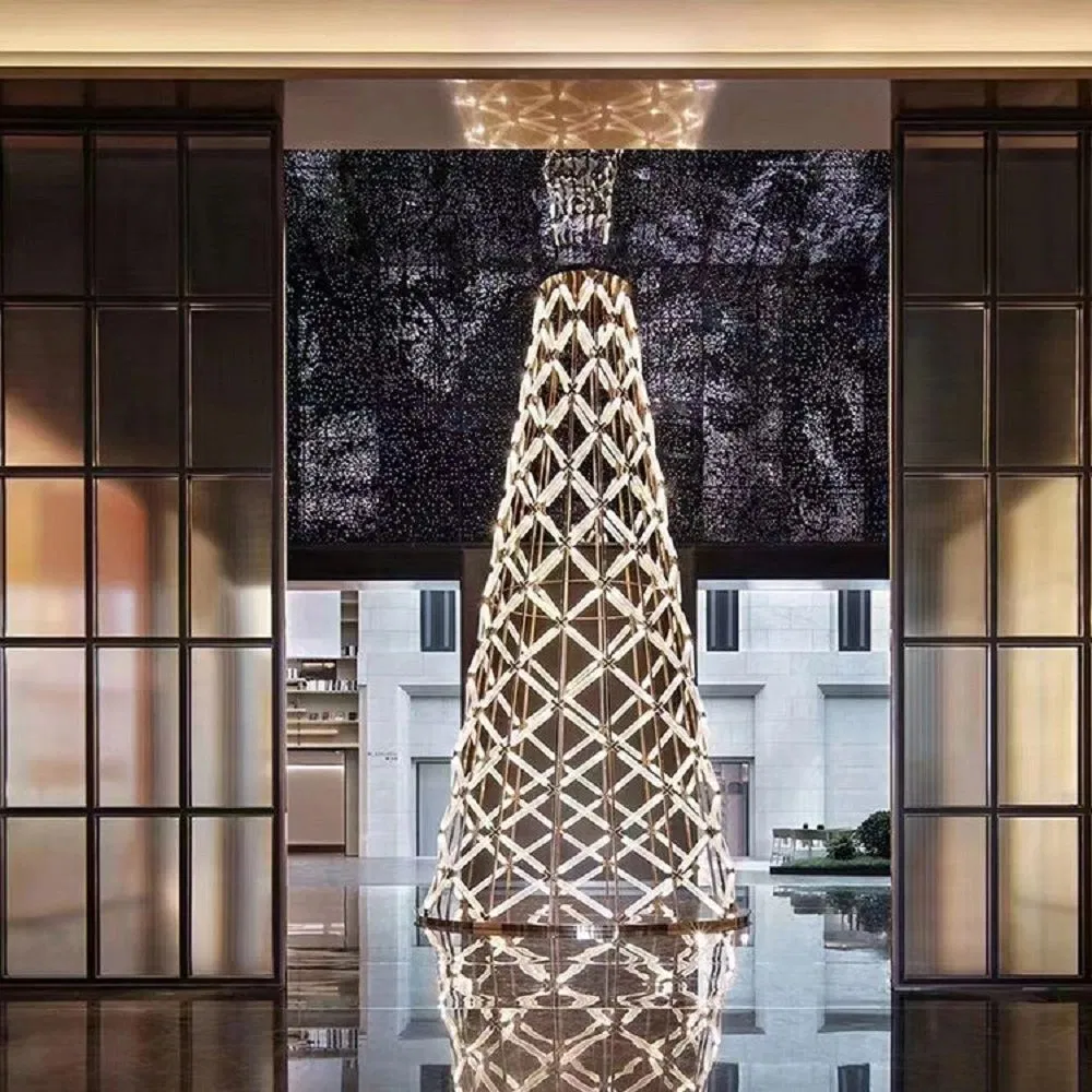 DIY Floor Lamp or Chandelier Custom Hotel Lighting Luxury Large Hotel Lobby Chandelier Decorative Lighting Factory 2025