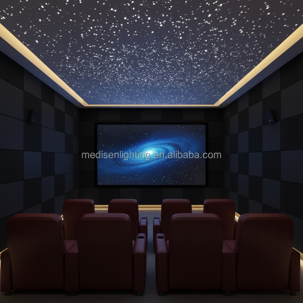 LED Color Change 16W 0.75mm Fiber Optic Starry Sky Ceiling Light for Space/Universe Museum/KTV/bar/hotel