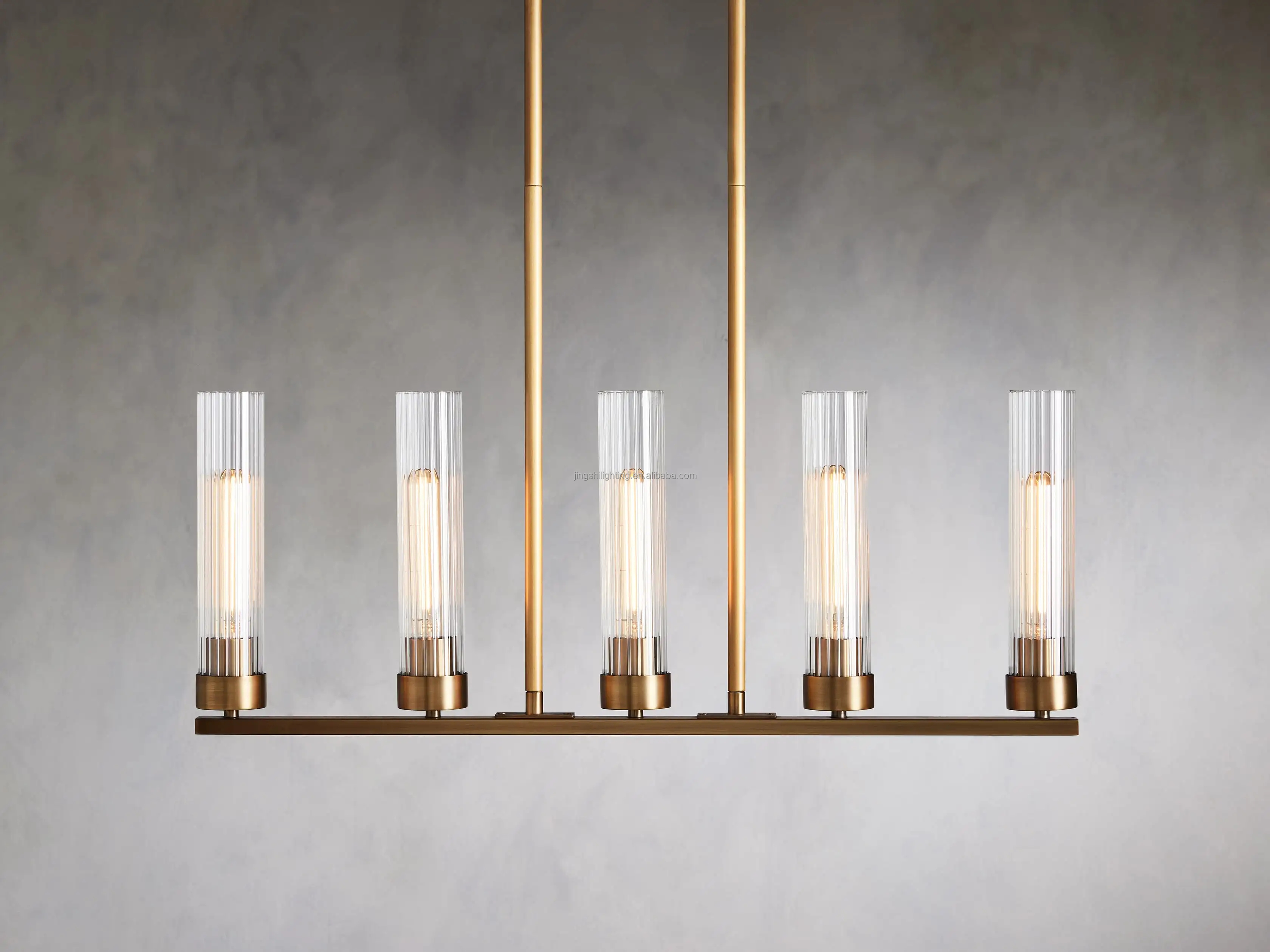 Farmhouse Glass Tube Gold 10 Lights Wagon Wheel Chandeliers Round Luxury Fixture Ceiling Pendant Lighting For Dining Living Room