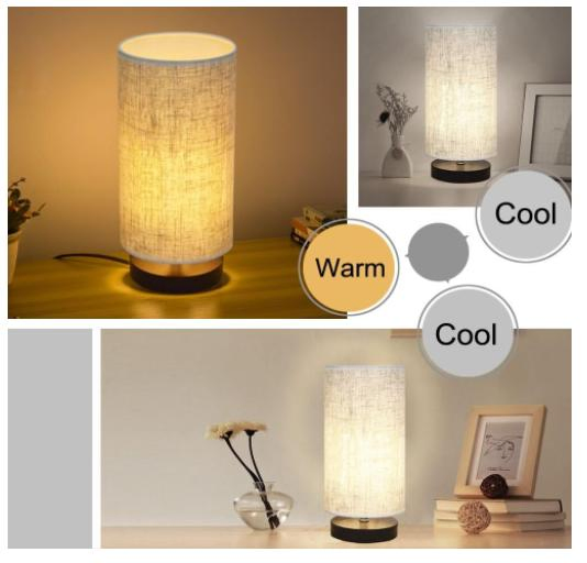 Bedside Table Lighting Bedroom Linen Cover Night Light Atmosphere Lamp Nordic Modern Decorative