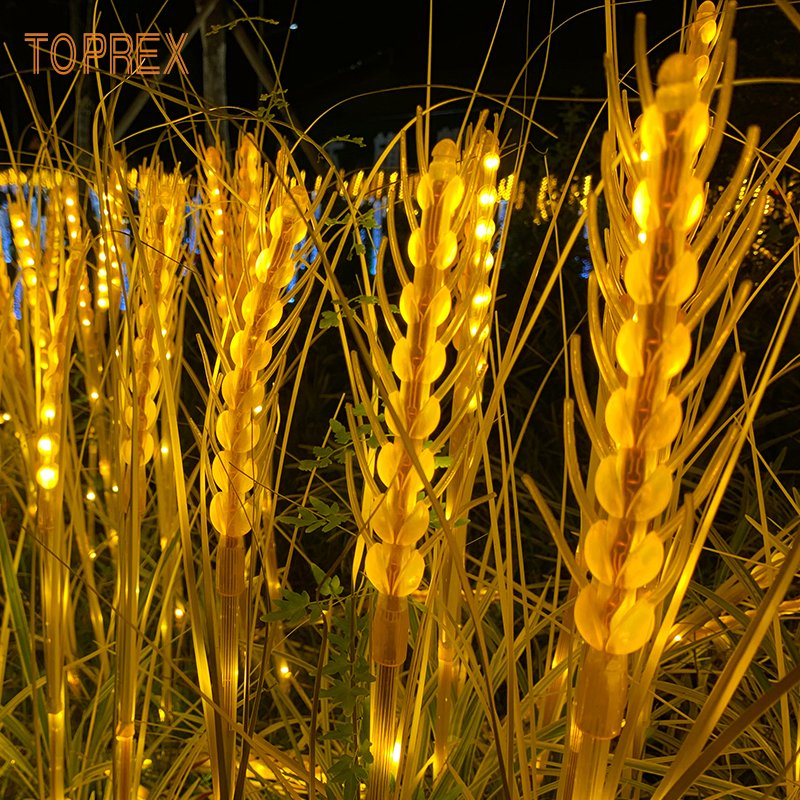 Toprex PVC Soft Wheat Decorative Flowers Wheat Flower Smart Garden Plant Light with Custom Support