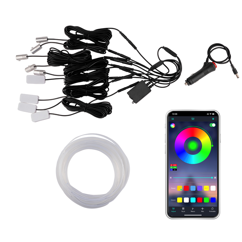 Wholesale Price Ambient Lamp Car Decoration RGB Flexible Light APP Control Car Foot Pad Decorative Car LEDs Interior Lights Headlight