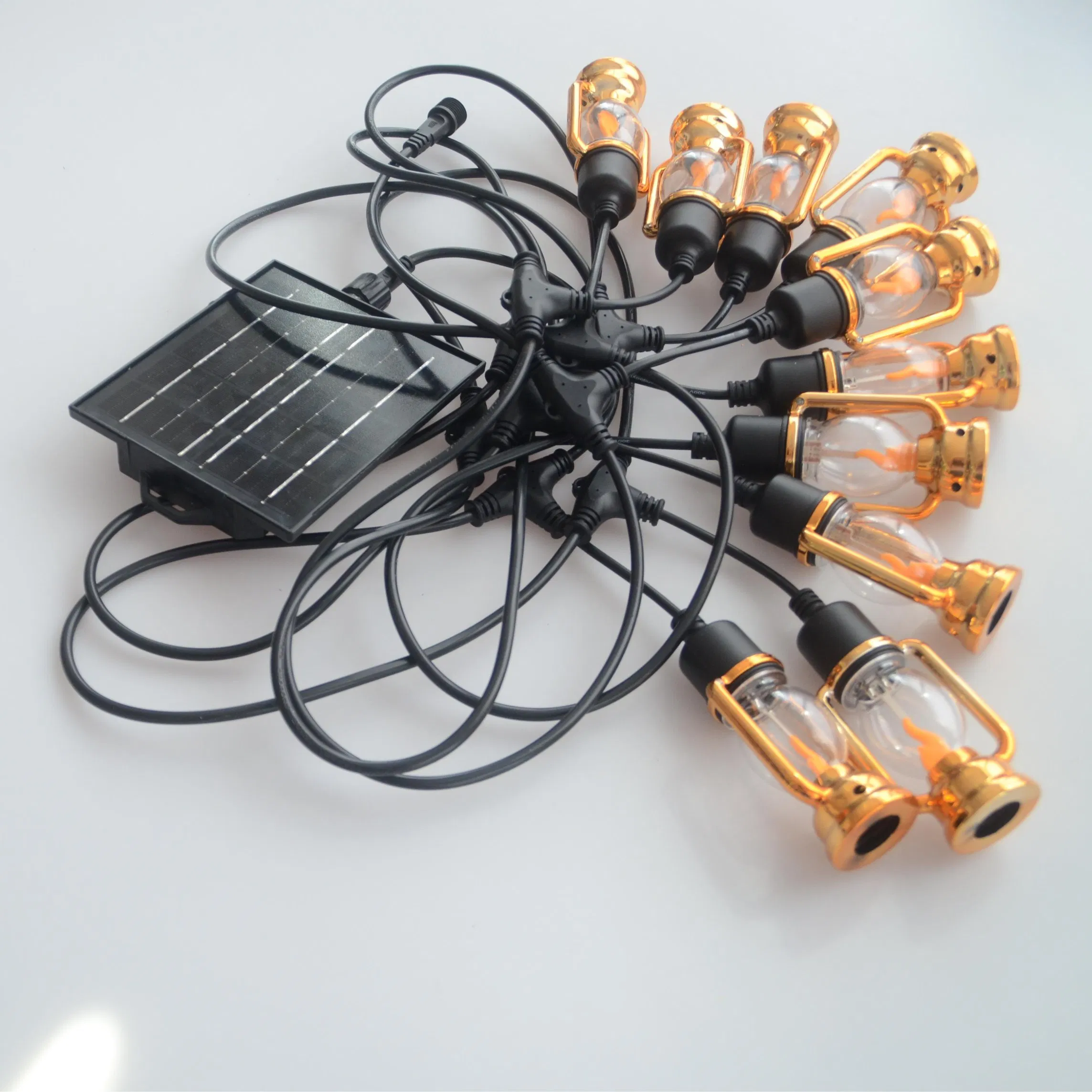Solar Flame String Lantern Festival Celebration Decorative Lighting