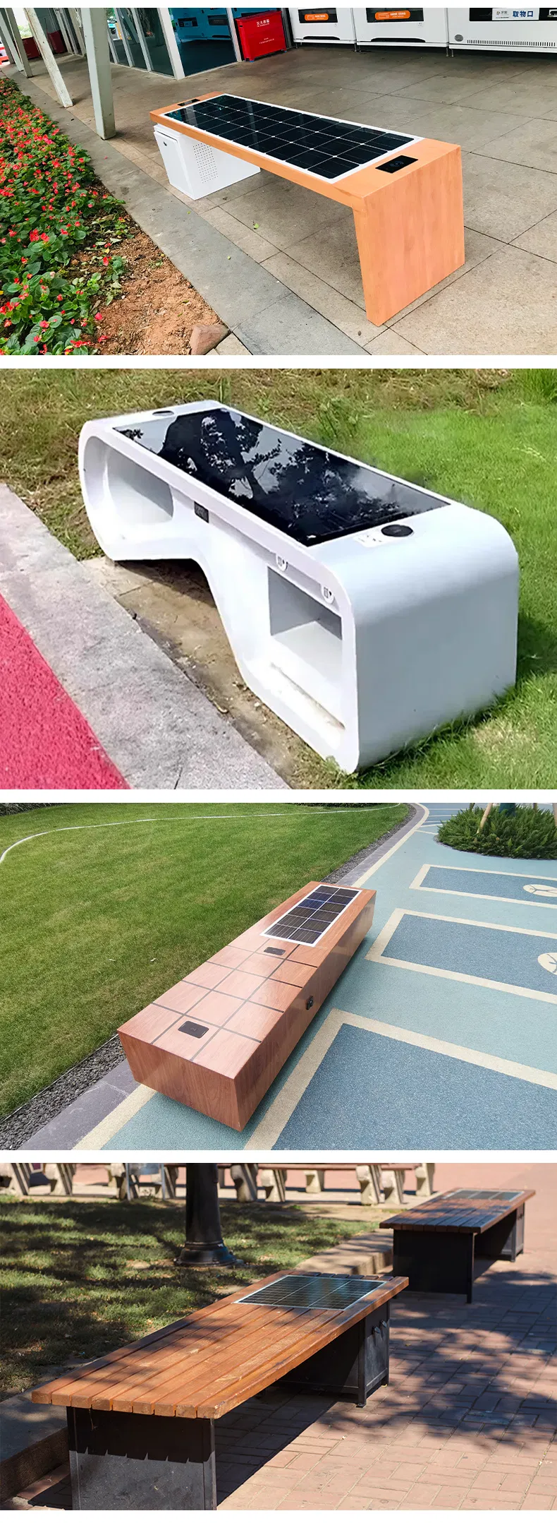 Solar Smart Park Bench 12