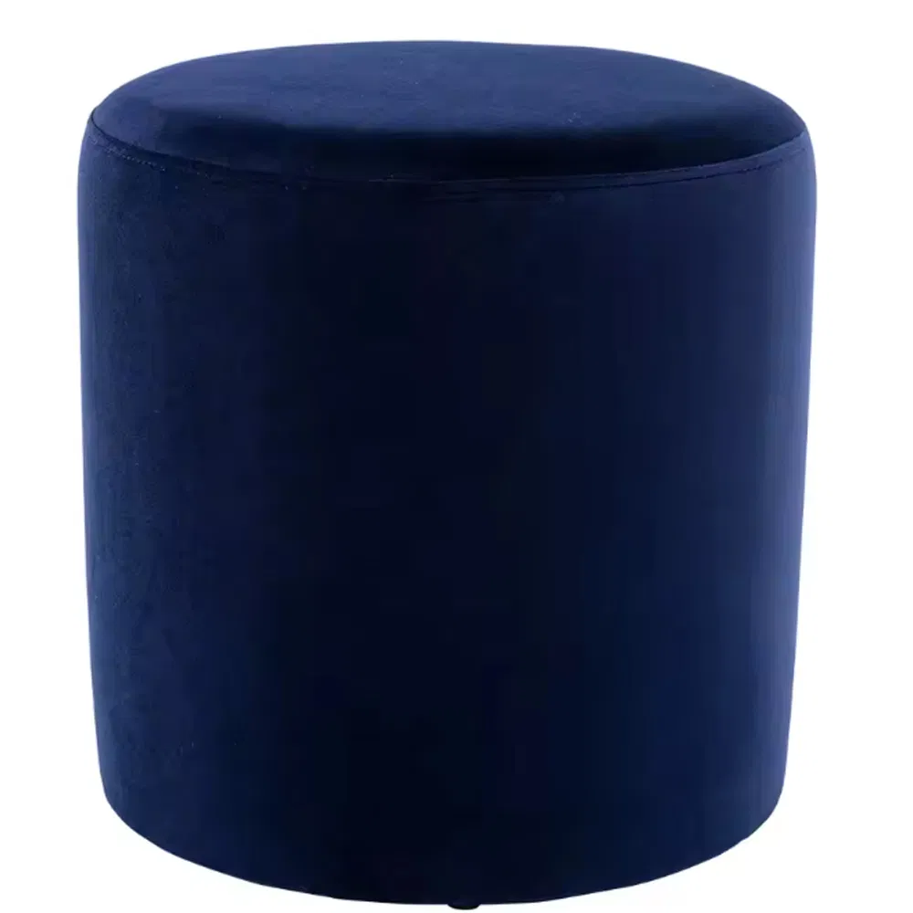 Luxury Upholstered Tufted Round Velvet Stool Footrest Footstool Ottoman