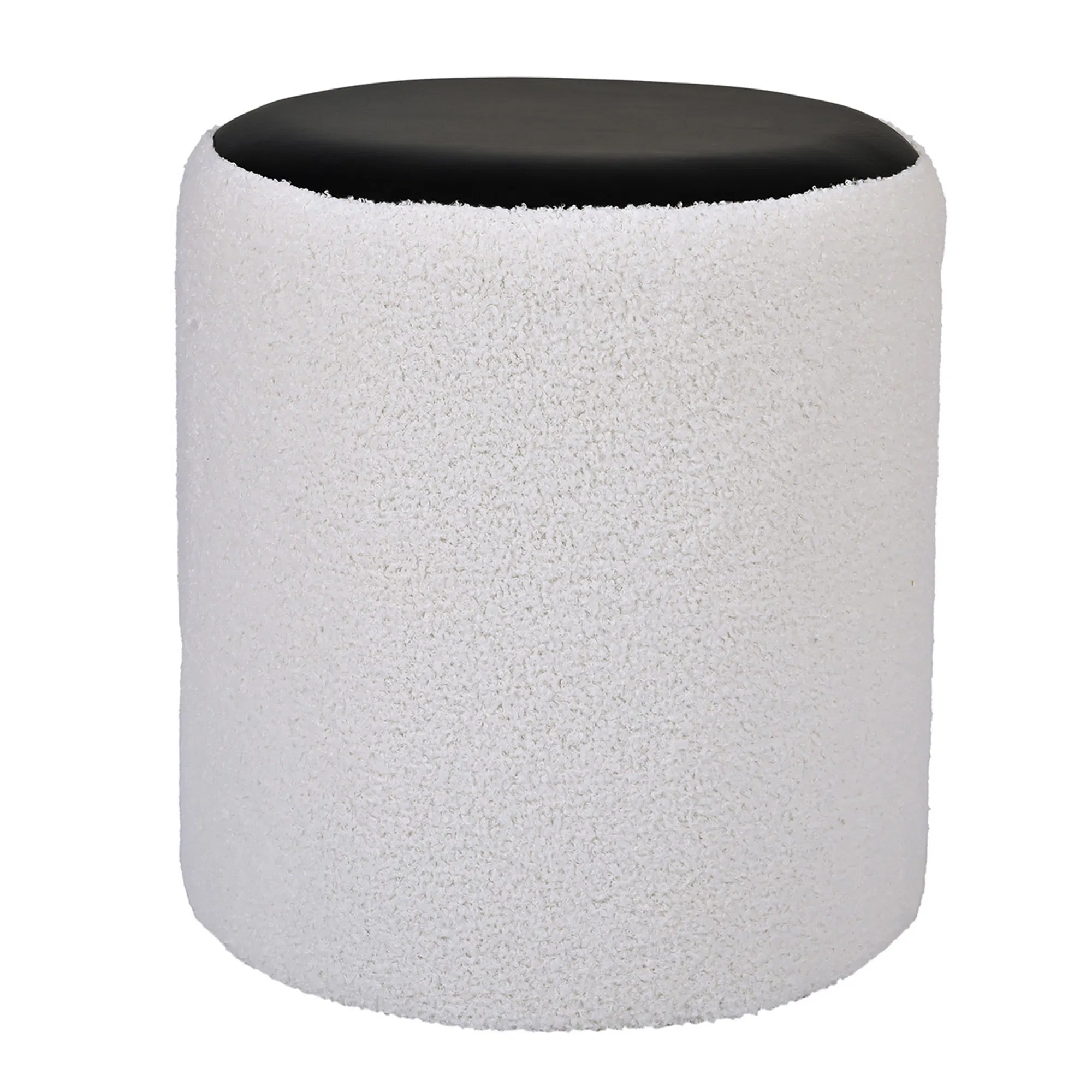 Storage Ottoman Modern Round Footrest Fabric Ottoman for Hallway, Living Room, Bed Room Ydf25058