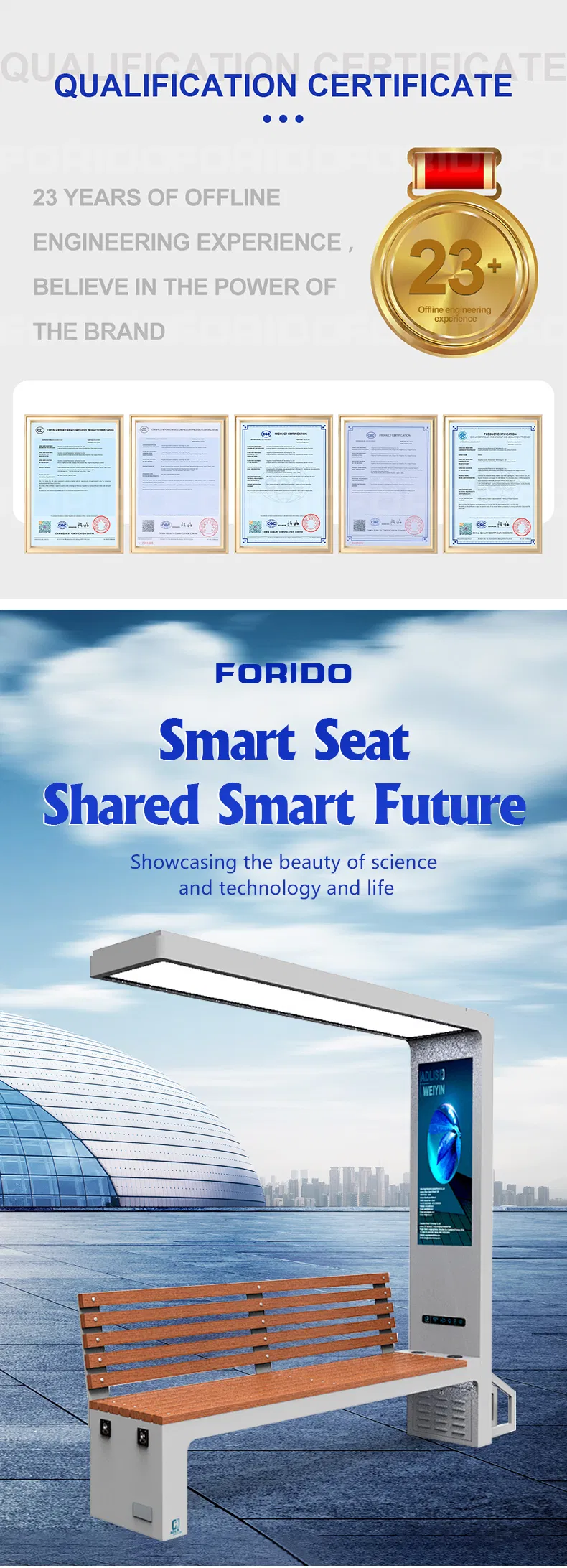 Solar Smart Park Bench 2