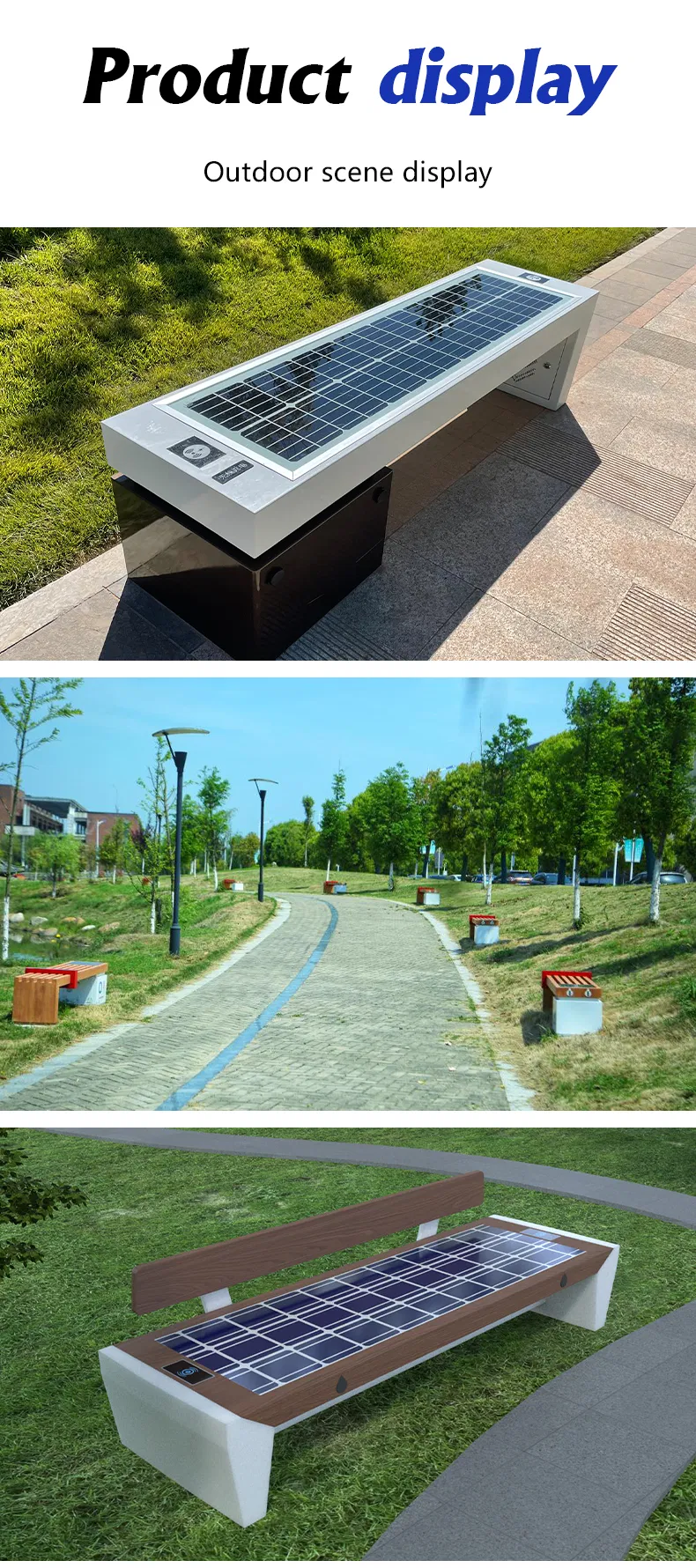 Solar Smart Park Bench 10
