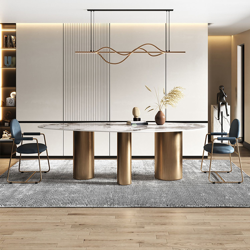 I Ceramics Modern Dining Room Furniture Buffet Table German Style Sintered Stone Dining Table