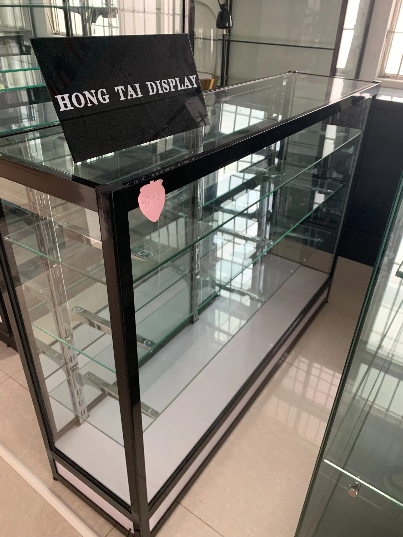 Cigarettes Glass Display Cabinet with LED Light