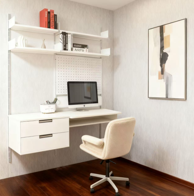 Custom Size Flexible Detachable Metal Adjustable 5-Layer Standing Storage Shelf for Bookshelves