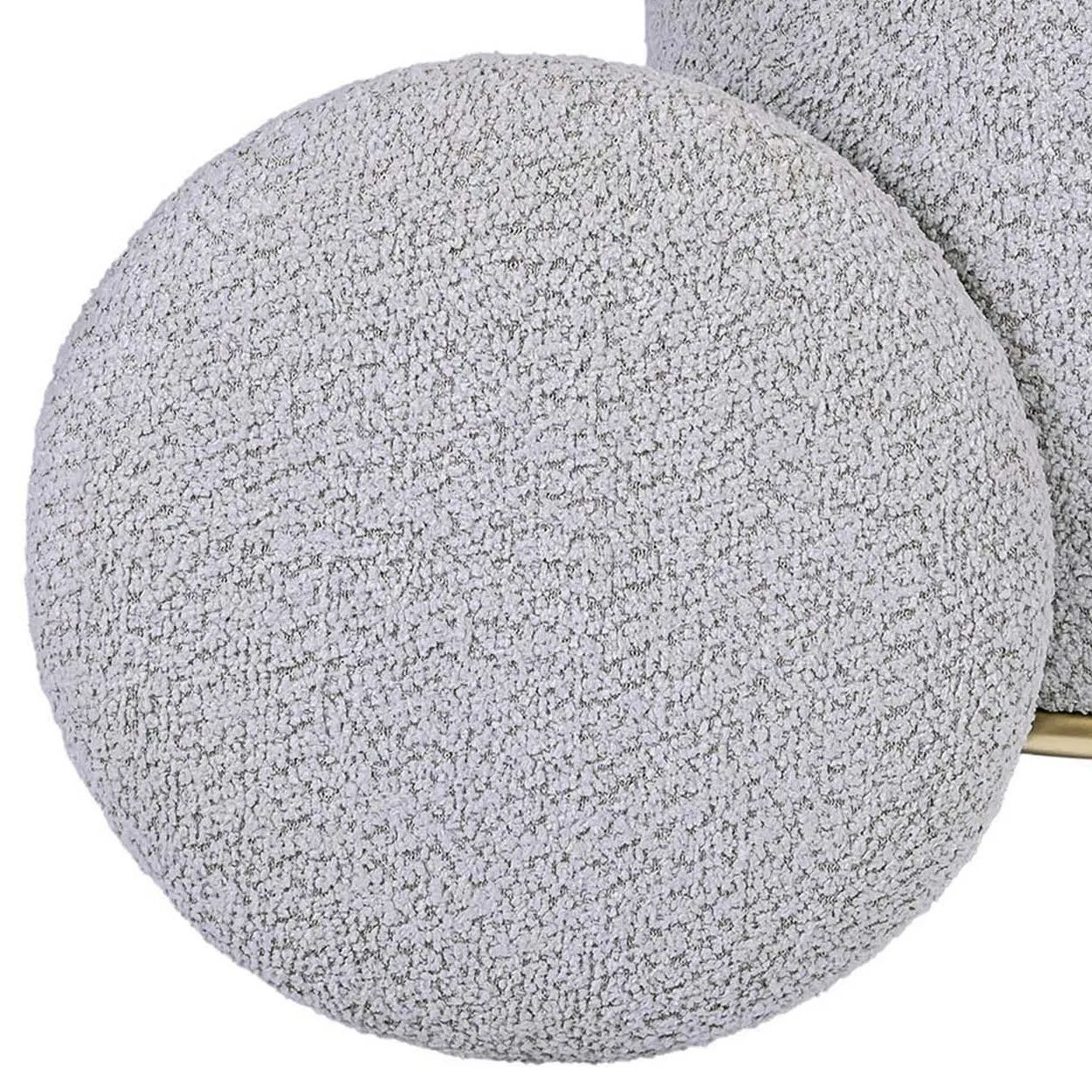 Pouf Ottoman Foot Stools Ottoman with Metal Leg for Living Room Ottomans