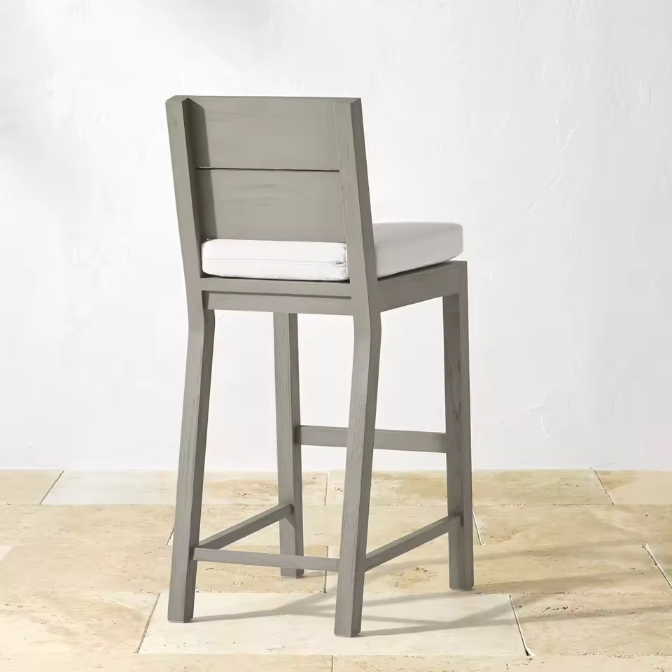 Patio Courtyard Hotel Furniture Leisure Bar Stool with Aluminum Frame