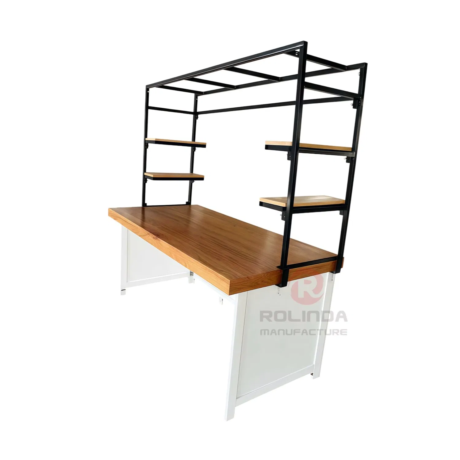Professional Heavy Duty Wooden Buffet Table with Storage Shelves for Hotel Catering and Restaurant Banquet Displays