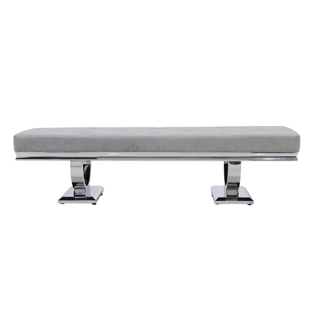 Metal Base with PU or Fabric Ottoman for Dining Room Furniture