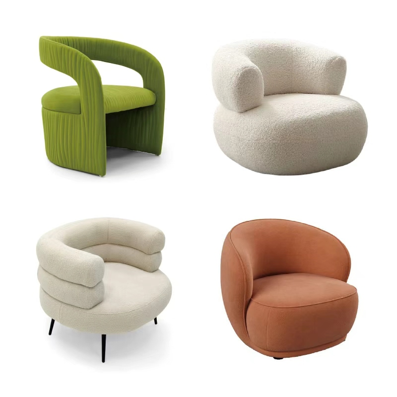 Modern Hotel Home Armchair Metal Living Room Furniture Accent Lounge Chair