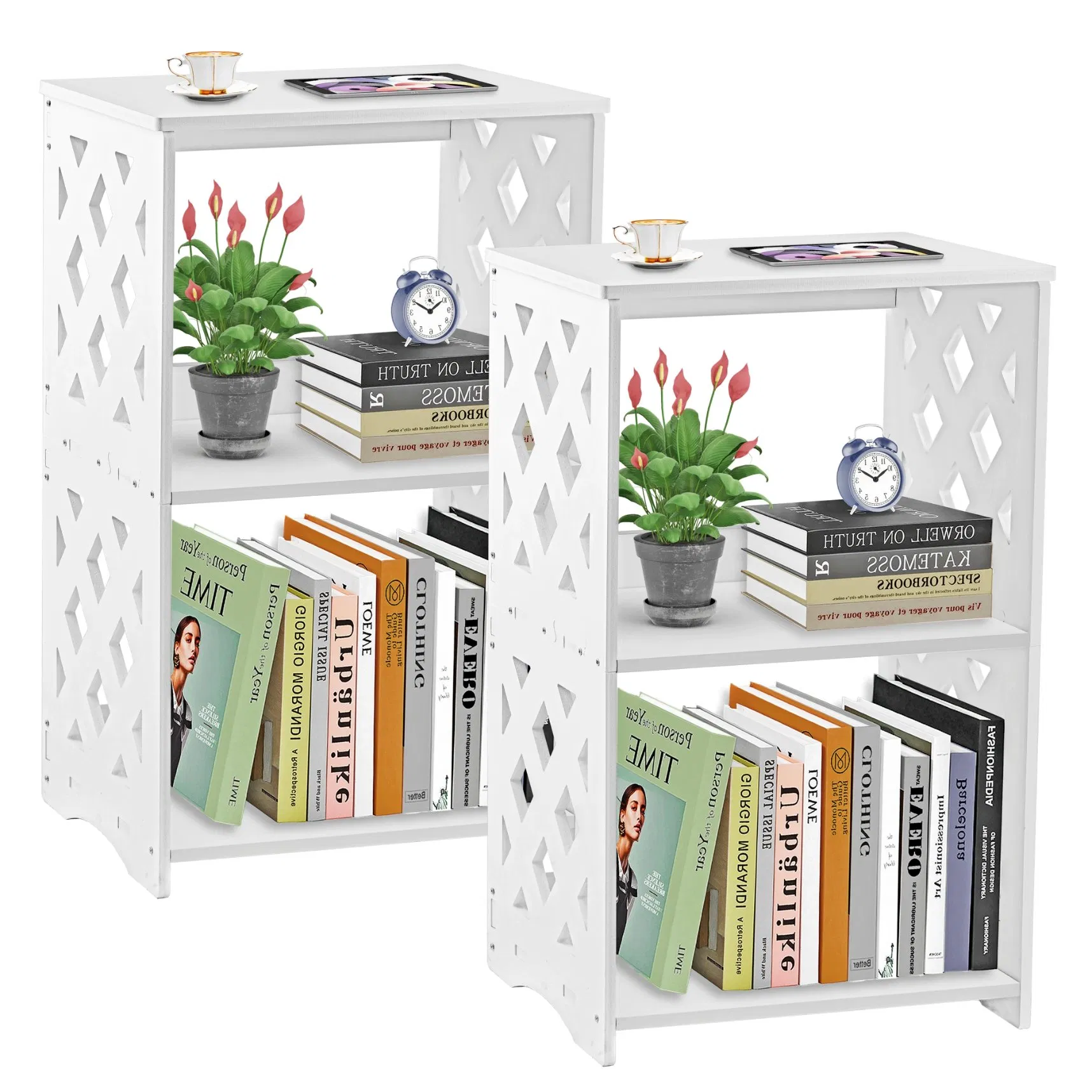 Multi-Layer Design Small Footprint Stable PVC Small Side Table